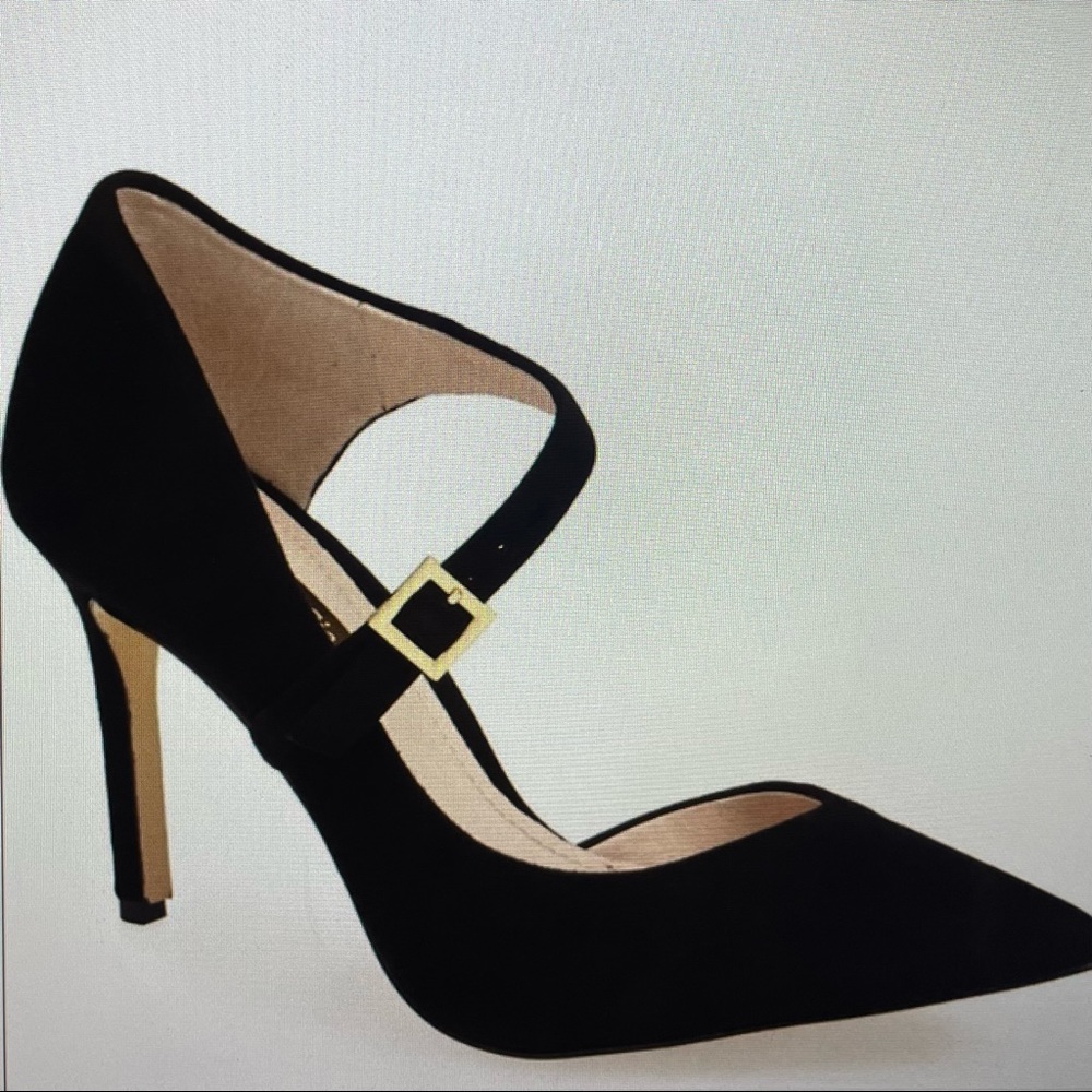 Louise et Cié Inulya Black Calf Hair Pointy Toe Pumps